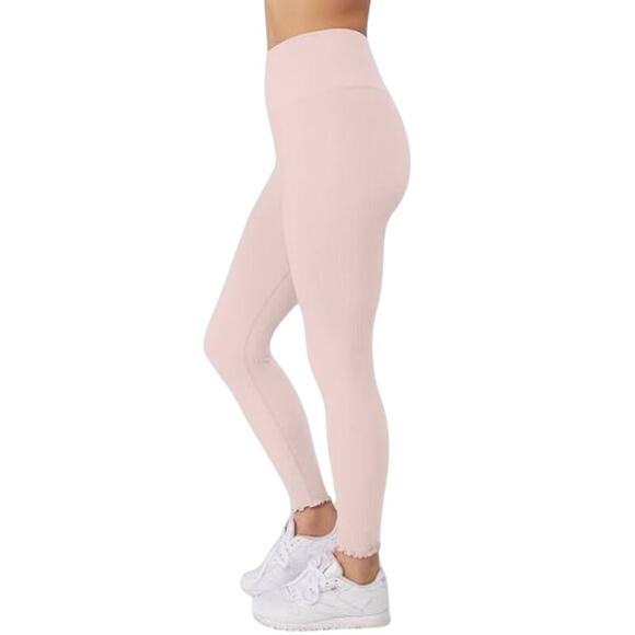 Spiritual Gangster Love Sculpt 7/8 Seamless Ruffle Leggings M/L Pink - Picture 1 of 9